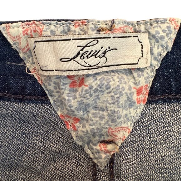 Levis Vintage Denim Capris Size 14 Mid-Rise Blue Jeans Rolled Hem Levi Strauss C - Picture 2 of 9